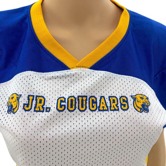 Game Gear XS Blue White VINTAGE Powder Puff Football Jr. Cougars Outfit Set - Picture 2 of 7
